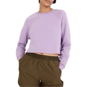 Madewell MWL Airyterry Crop Swearshirt Violet, S